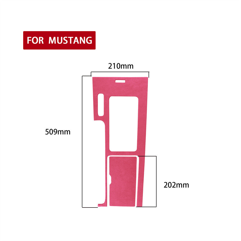Suede Pink Central Control Gear Shift Box Panel Cover for Ford for Mustang 2009-2013
