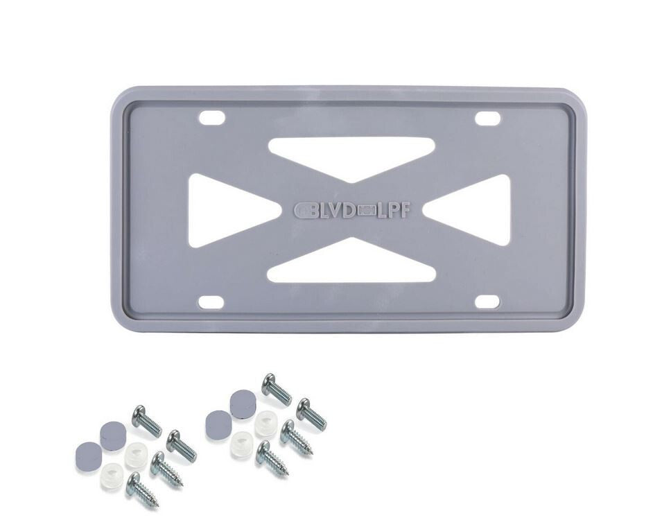 1 piece of car license plate frame cover cap, trunk gray silicone, suitable for Volvo