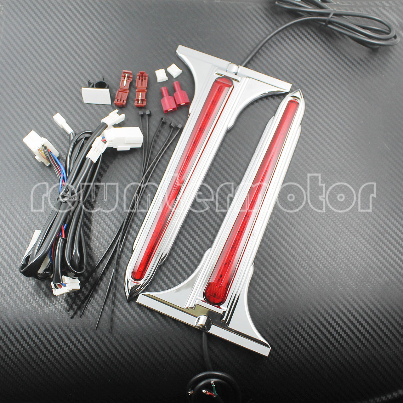 Rear Saddlebag Accents Wedge Red LED Brake Tail Light Fit for Harley Touring 13