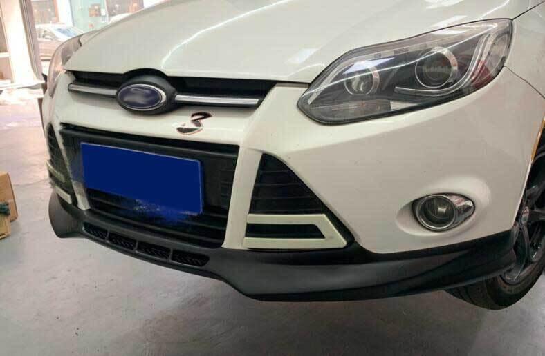 Fit for Ford Focus Primer Black Front Bumper Lip Spoiler Bodykit Refit 2012-2014