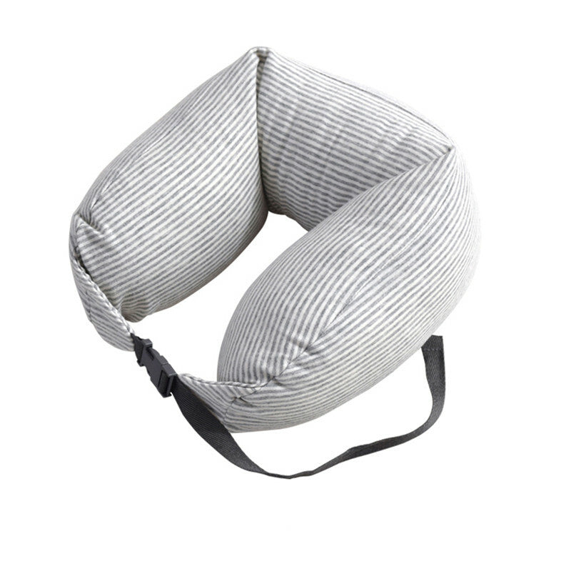 Gray/White Soft Twist Bendable Neck Lumbar Roll Support Car Travel Rest Pillow