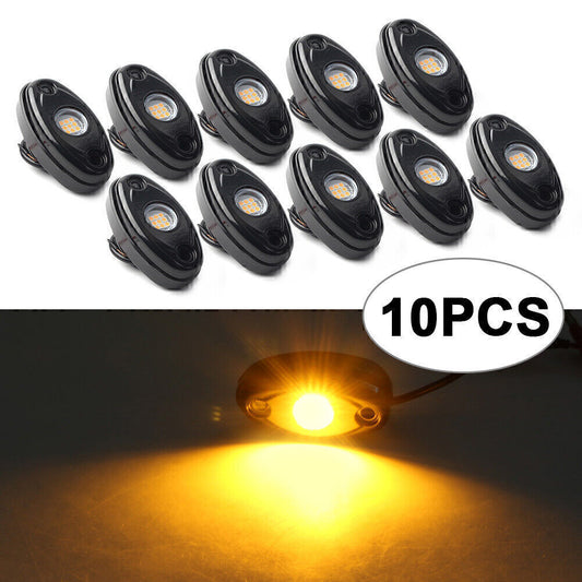 Gelbe LED Rock Lamp f¨¹r for JEEP ATV Off-Road LKW Unterbau Trail Rig Bar