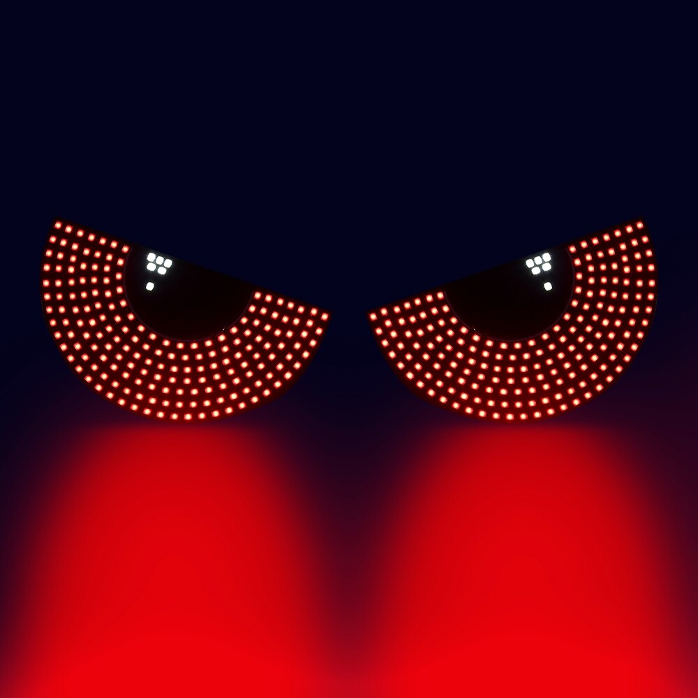 Red Devil Eye Light for Car Rear Window Demon Eye Flicker Road Rage Signal Light