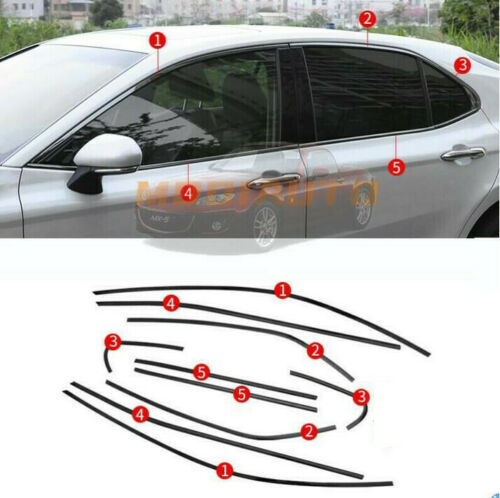 Window Molding Black CHrome Cover Trims For 2020-2023 for Toyota for Camry 4-Door Sedan