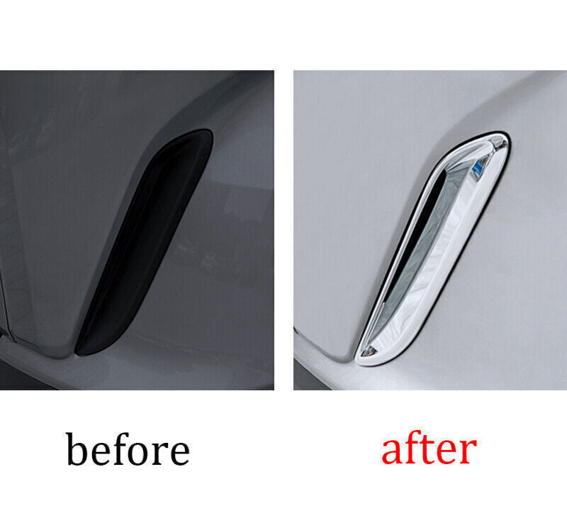2X Chrome Rear Bumper Air Intlet Vent Trim Cover for Lexus RX350 350h 500h 23-24