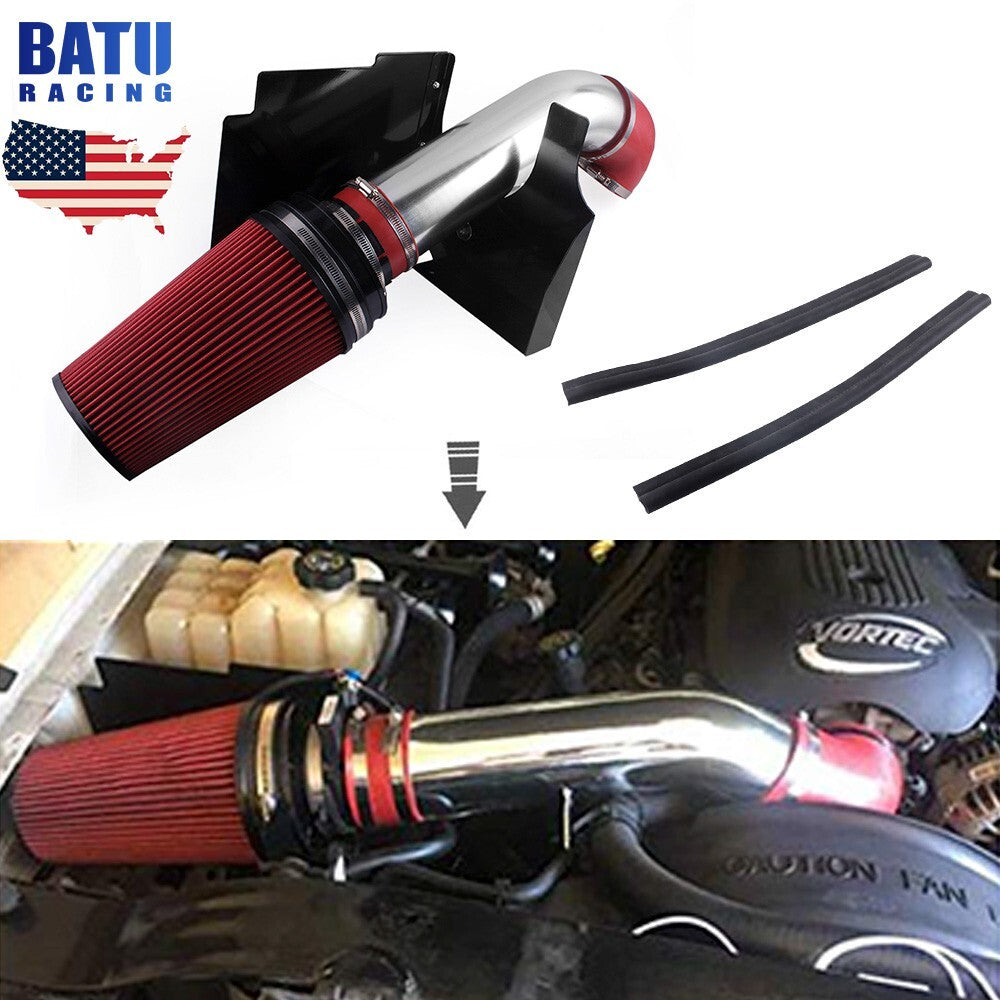 4Red Cold Heat Shield Air Intake Kit For 99-06 Silverado 1500 4.8L 5.3L 6.0L V8