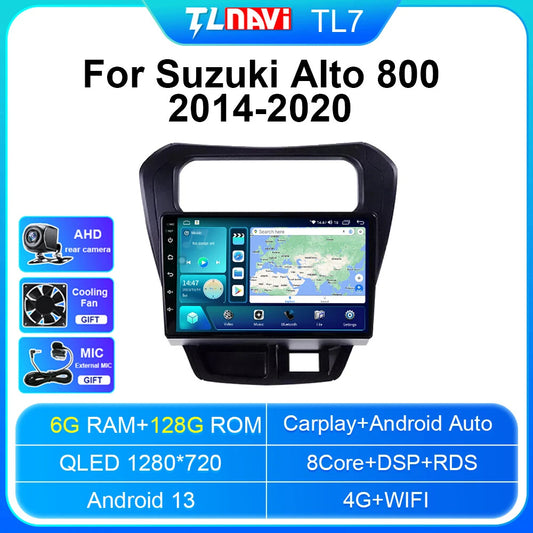 for Suzuki Alto 800 2014-2020 Stereo CarPlay Android Car Radio Player Screen GPS