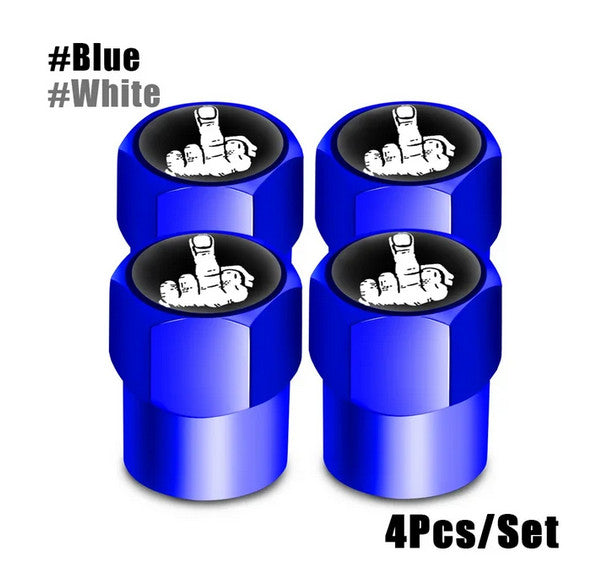 4-piece car tire valve cover rod air dust cover dice gold for Chevrolet