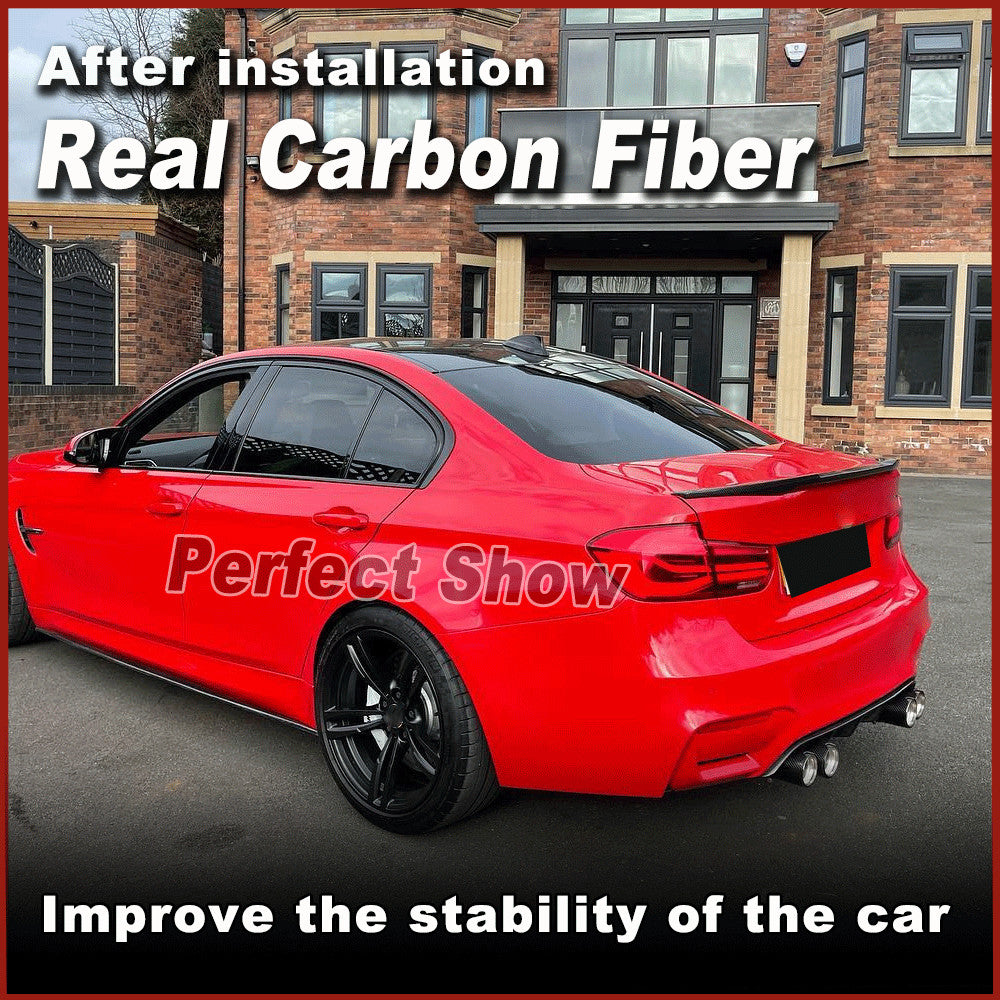 Fit for BMW F30 330i 320i 340i M3 2012-2019 REAL Carbon Rear Trunk Spoiler Wing