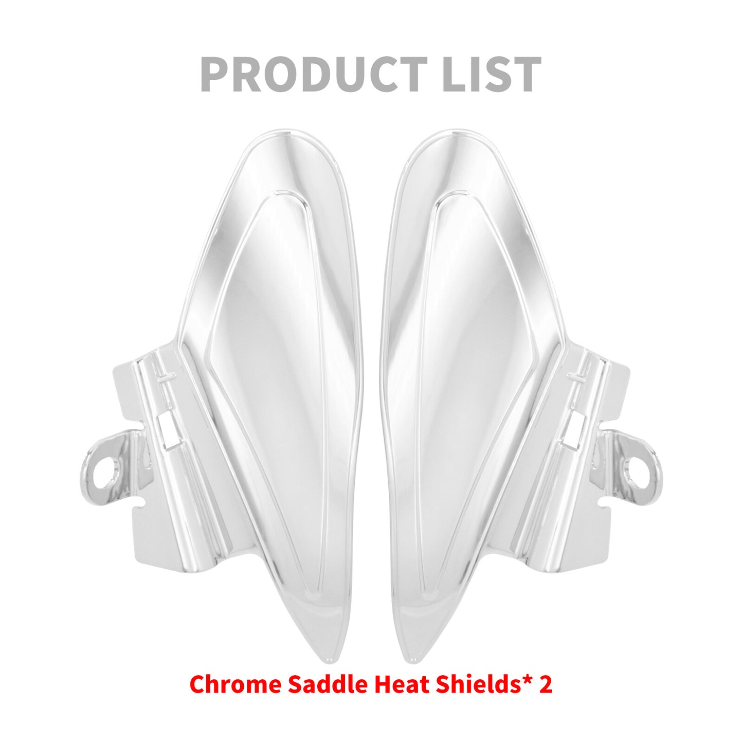 Chrome Reflective Saddle Heat Shields Fits For Indian Chief Roadmaster 2014-2022