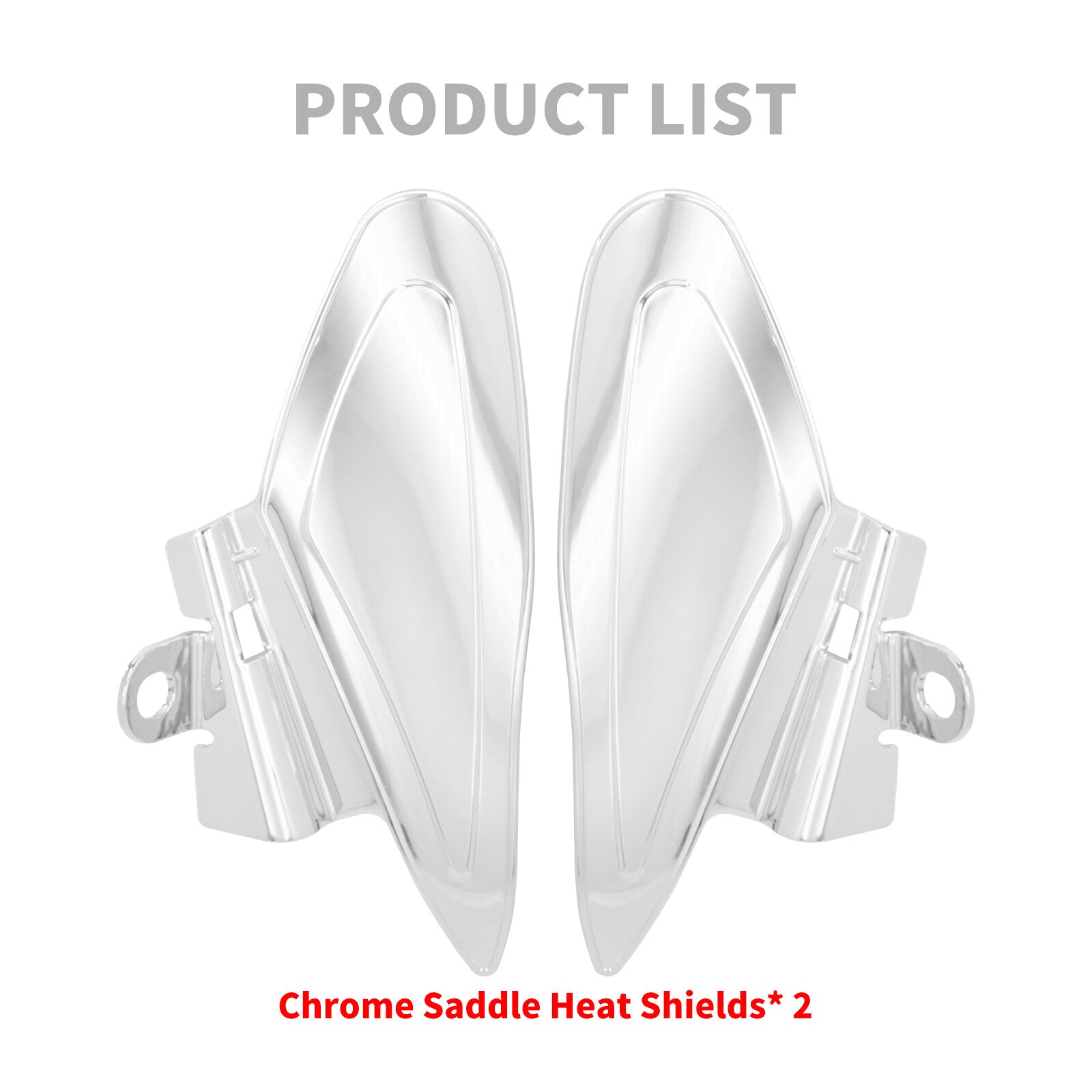 Chrome Reflective Saddle Heat Shields Fits For Indian Chief Roadmaster 2014-2022