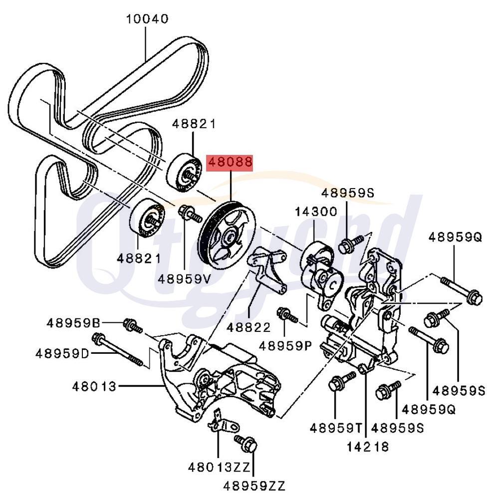 Power Steering Oil Pump Belt Tension Pulley for Mitsubishi Outlander 1.8/2.0 08