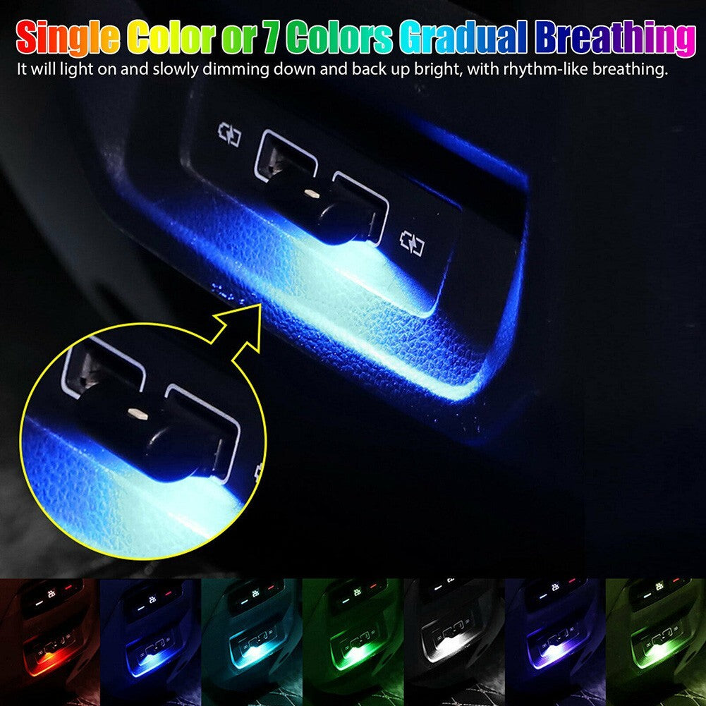 for Mini USB RGB LED Car Interior Light Touch Key Neon Ambient Light  1