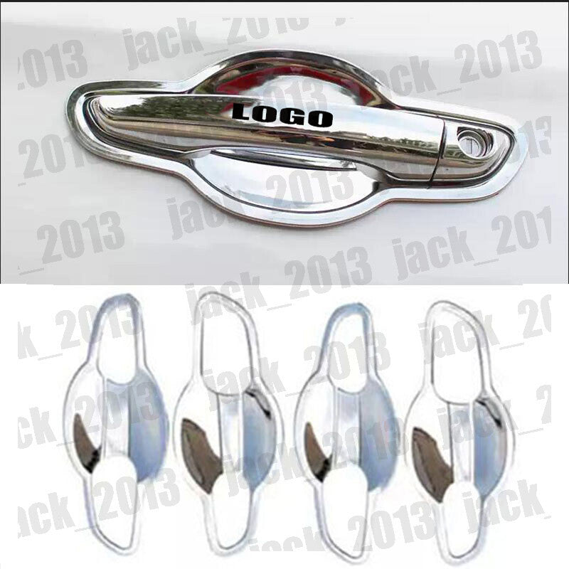 for Hyundai Santa Fe 2019-2023 silvery Side Door Handle Base Bowl Cup Cover Trim