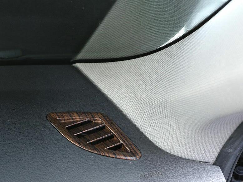 for BMW X1 F48 2016-2021 Pine Wood Grain Dashboard Upper Air Outlet Vent Trim