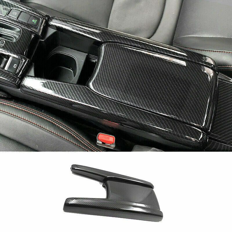 3X for Honda for Civic 10th 2016-2021 Carbon Fiber Middle Console Armrest Box Covers