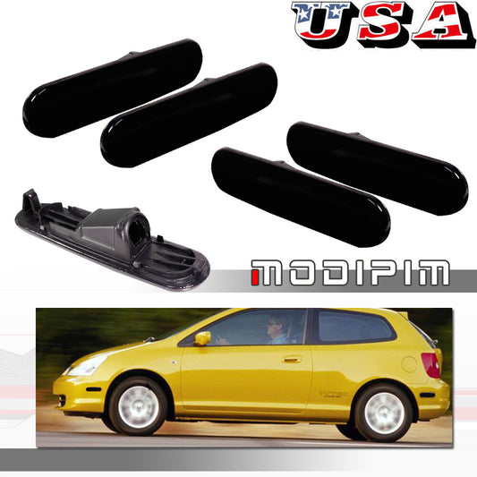 Front and rear smoked side marker light housings are suitable for 02-05 for Honda for Civic Si EP3 / EP 3DR