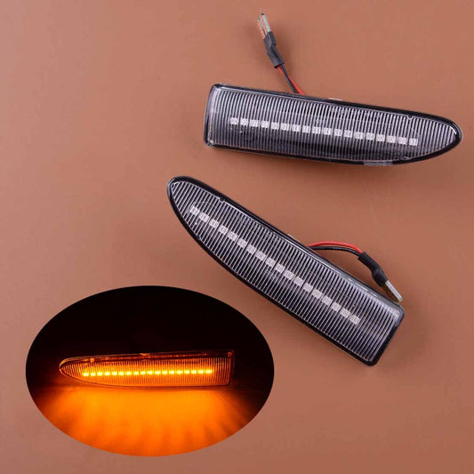 Pair Sequential Side Marker Turn Signal Light fit for Jaguar X-Type 2002-2009