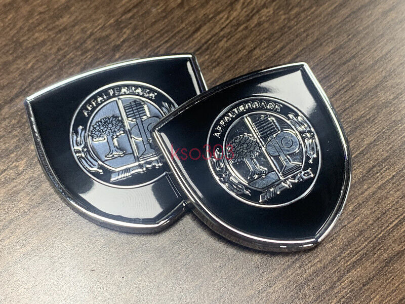 2-Pack Black AFFALTERBACH Club 3D Logo for Mercedes-Benz Car Body Badges