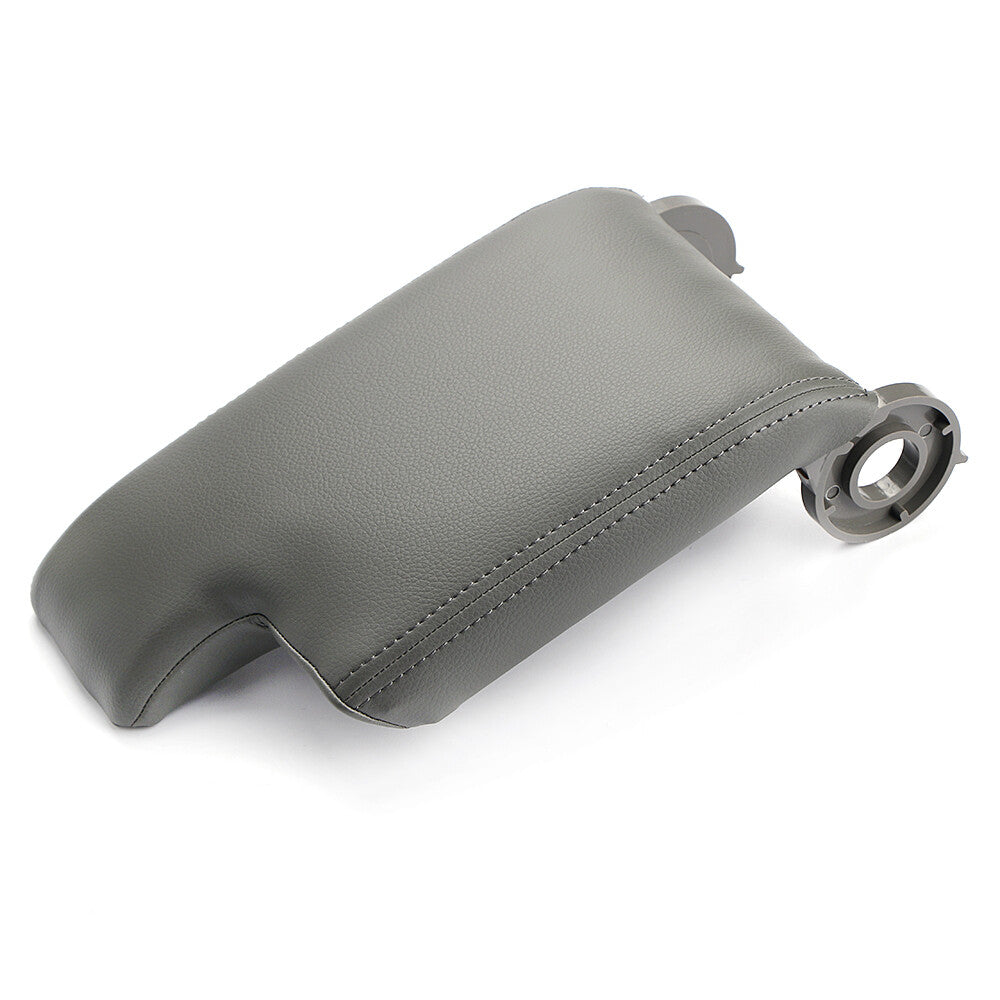 Armrest center console cover protective cover, leather gray, suitable for BMW E46 1999 - 2004
