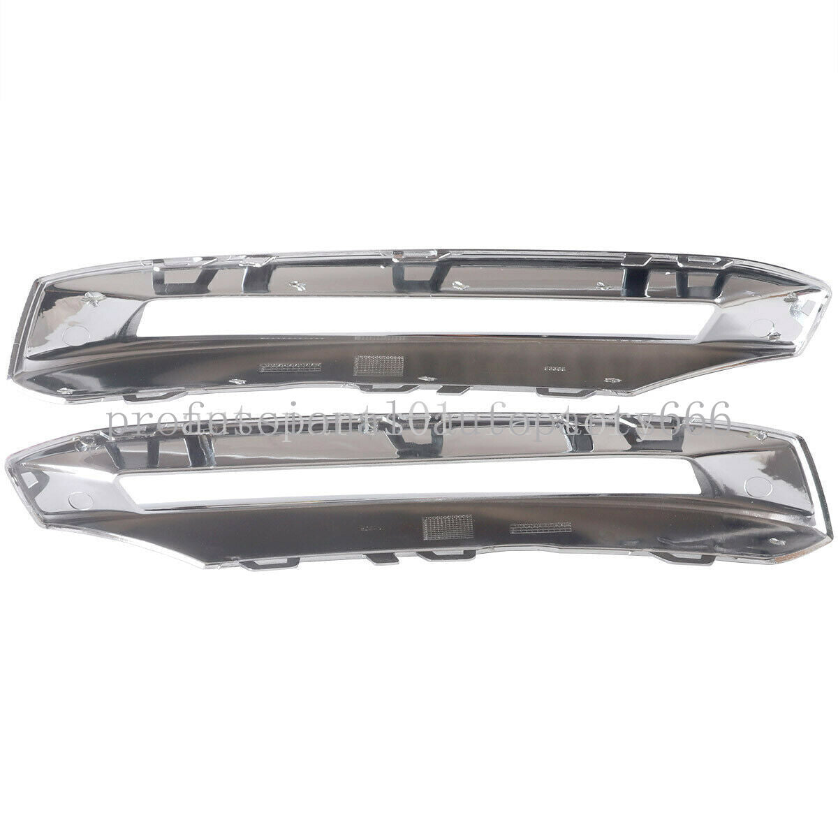 2-Piece Front Fog Light Protective Cover with Chrome Trim Suitable for Mercedes-Benz X166 GLS350d/400/500