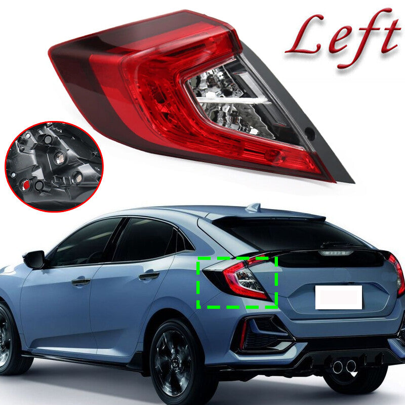 Left-side LED rear taillight warning brake for 2017-2021 for Honda for Civic Hatchback