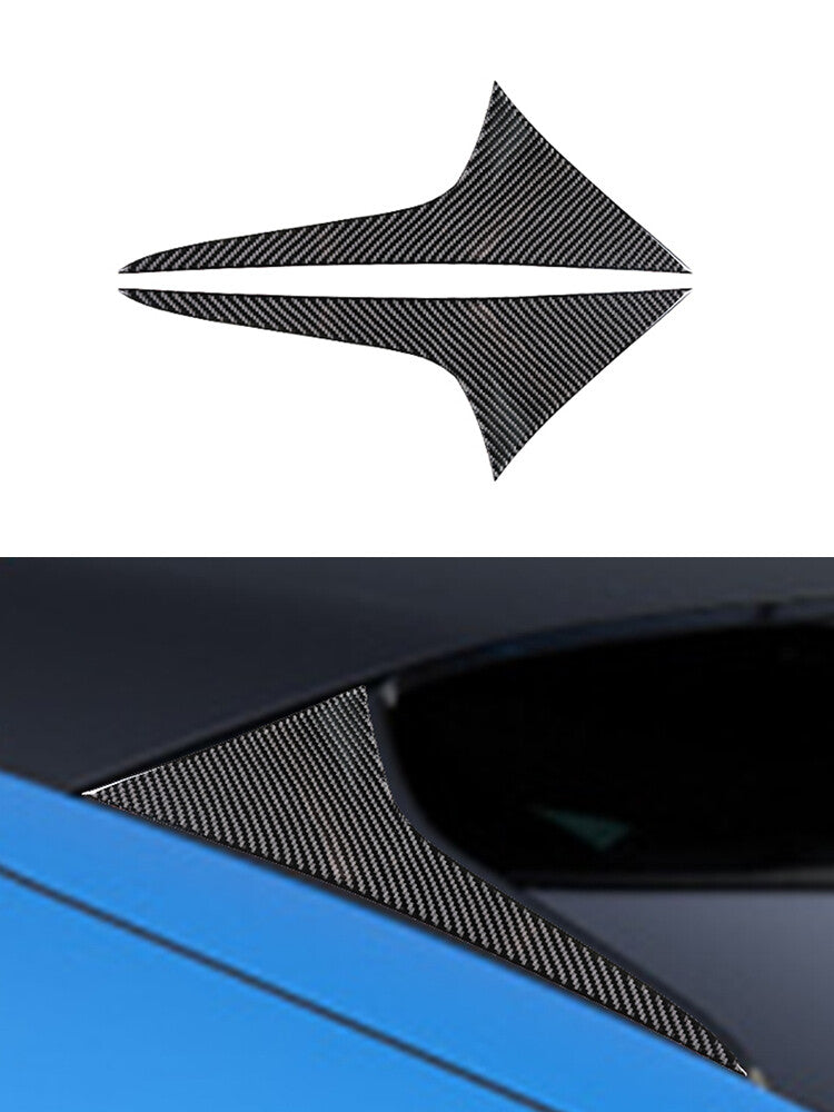 2Pcs Carbon Fiber Panel Trim Cover Interior for Ford for Mustang Mach-E 2021 2022