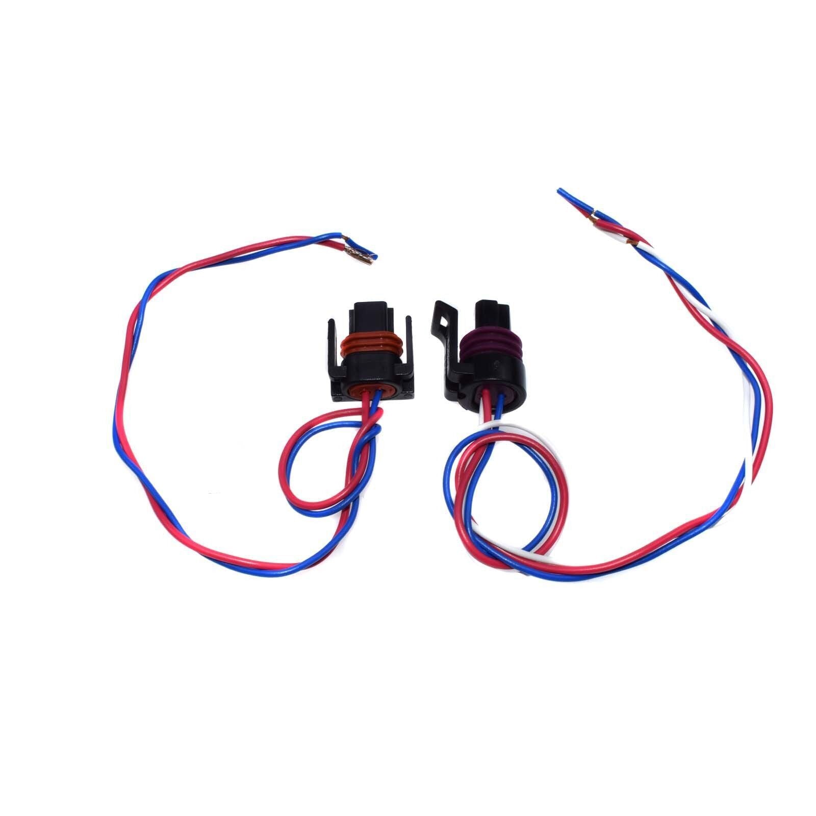 Two IPR and ICP sensor tail connectors suitable for Ford E-350, E-450, E-550, F-250, and F-350.