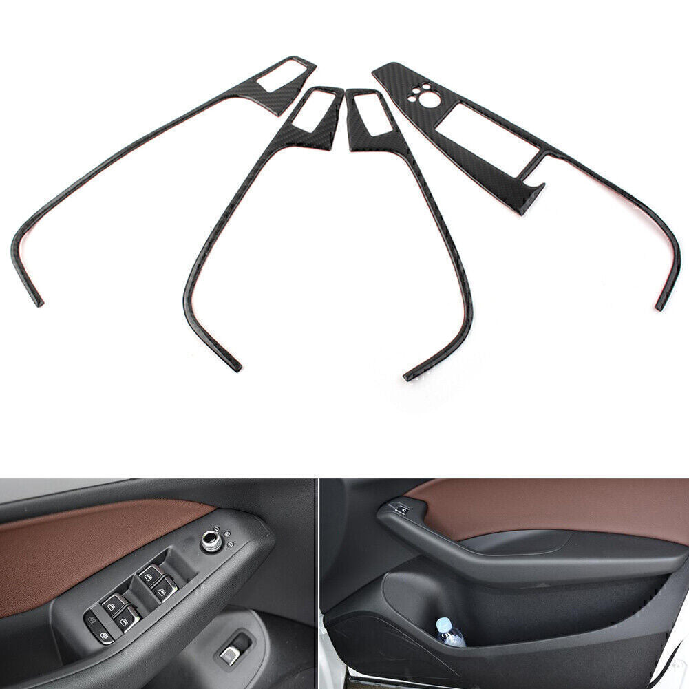 For 2009-2017 2016 for Audi Q5 Carbon Fiber Interior Window Switch Button Cover Trim
