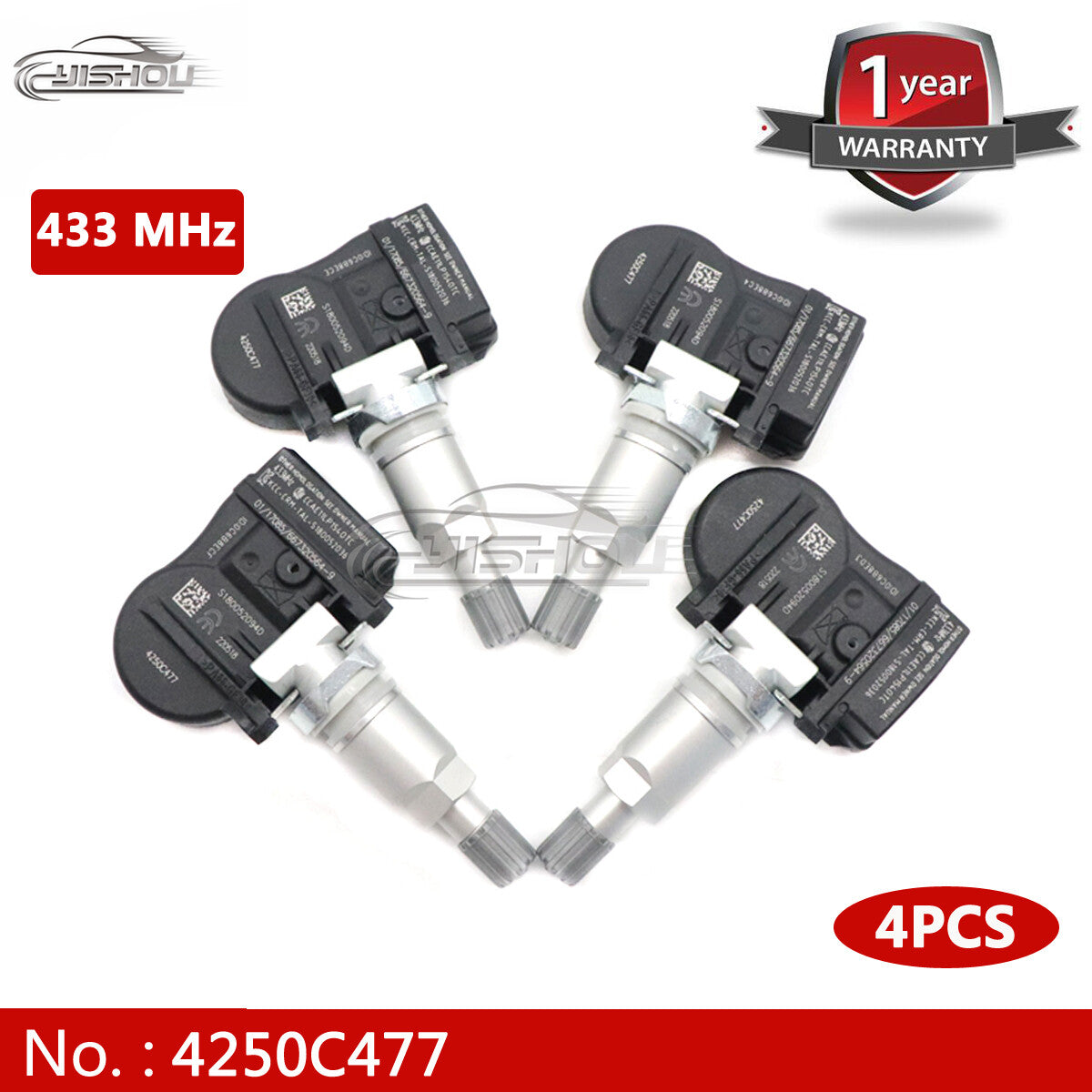 4xTPMS tire pressure sensors suitable for 4250C477 models, applicable to for Mitsubishi ASX, for Peugeot ION, and for Citro?n .