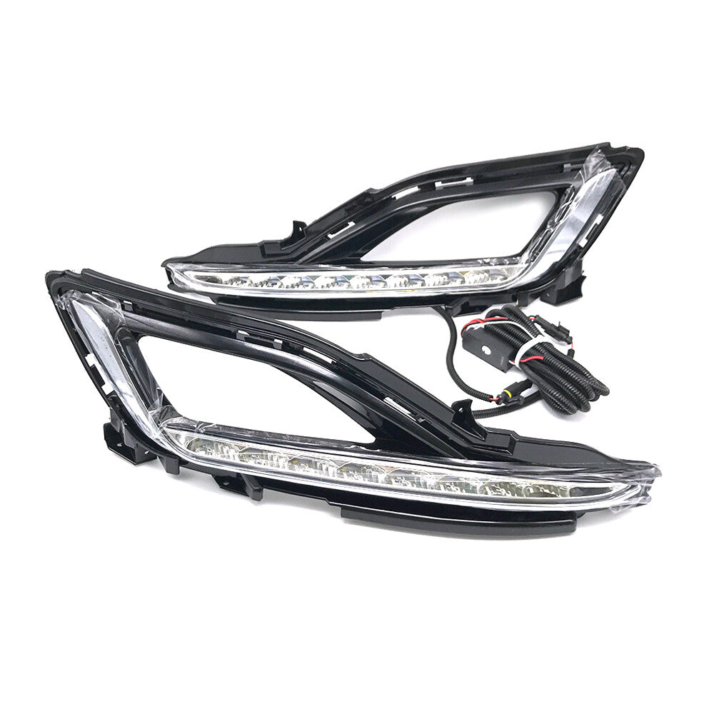 1 Pair Led Fog Lamp L+R Daytime Running Light for Hyundai Sonata 9 2015-2016