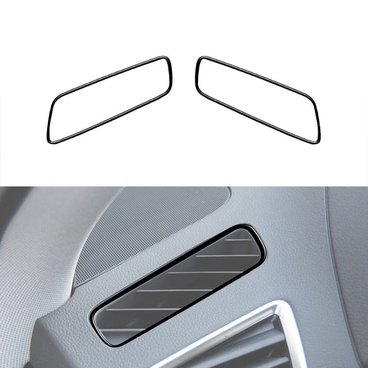 2Pcs Defroster Air Vent Trim Cover Decoration Gloss Black for Audi Q5 2009-2017