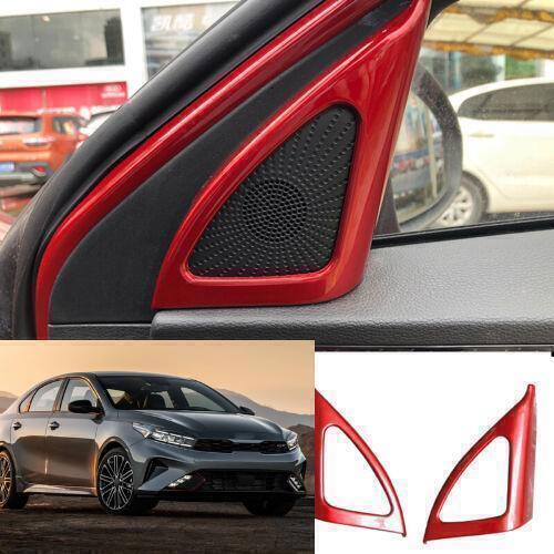 for Kia K3 Forte 2019-21 Red A Pillar Post Speaker Front Triangle Cover Trim 2X