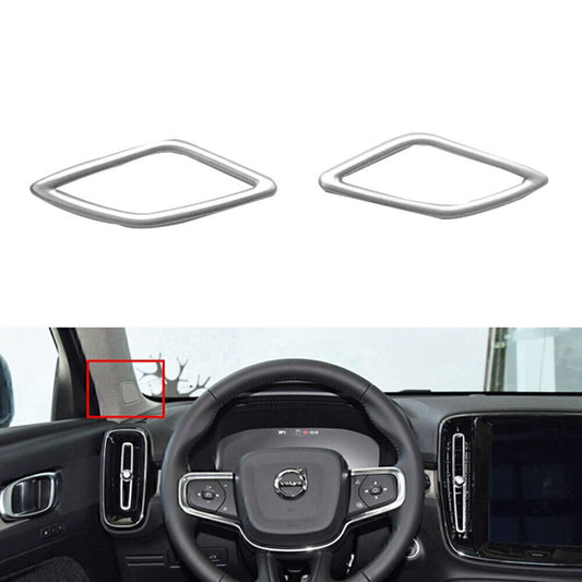 Matte Silver Car Inner A-Pillar Speaker decor Cover Trim Fit for Volvo XC40 18-2020