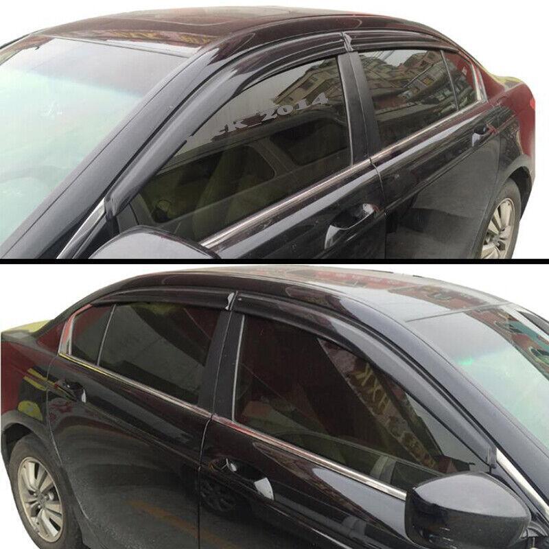 FOR 2008-2012 8TH GEN for HONDA ACCORD BLACK SEDAN WINDOW VISOR RAIN/SUN GUARD