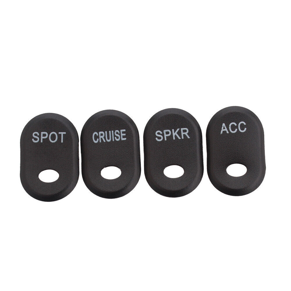 4x Black Brushed Panel Switch Cover for Harley Touring Electra Glide FLHTK 96-13