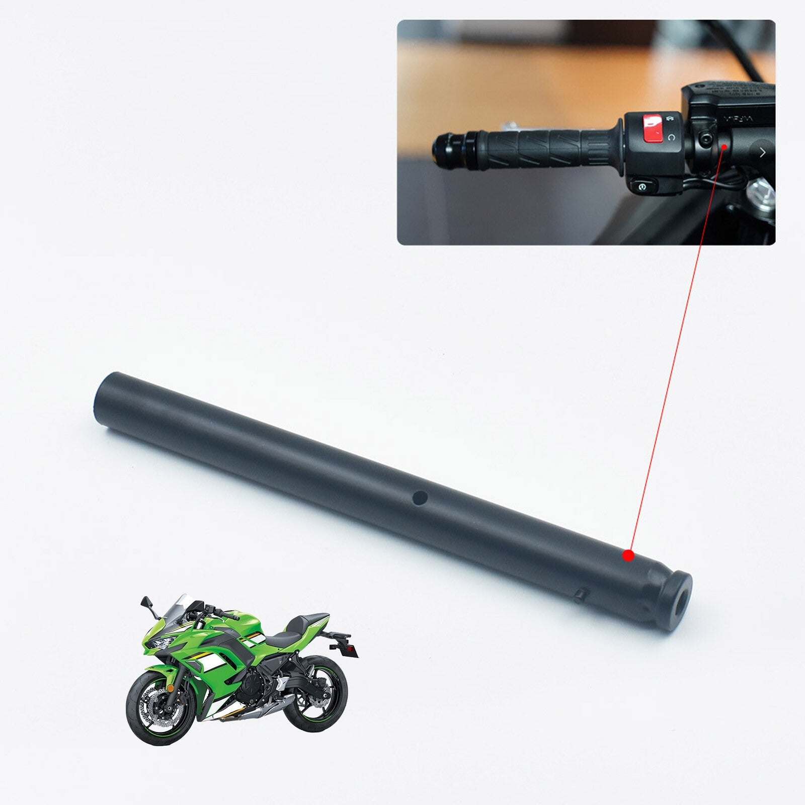 Suitable for 2017-2025 for Kawasaki 650 Right Handlebar Steering Tube BlackFc
