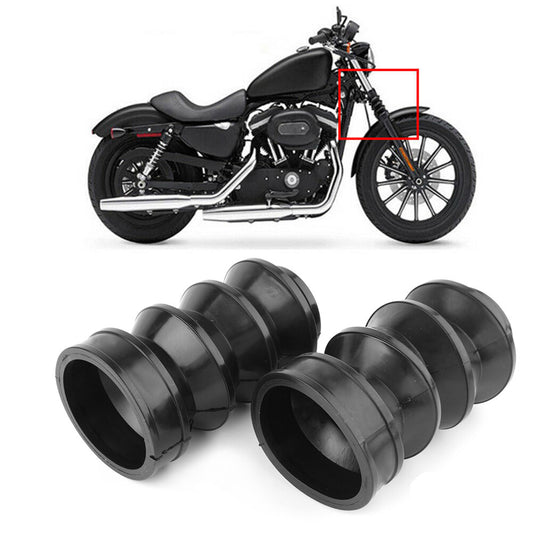 Front Fork Cover Gaiters Boots Rubber Fit for Harley Sportster XL883 XL1200 883