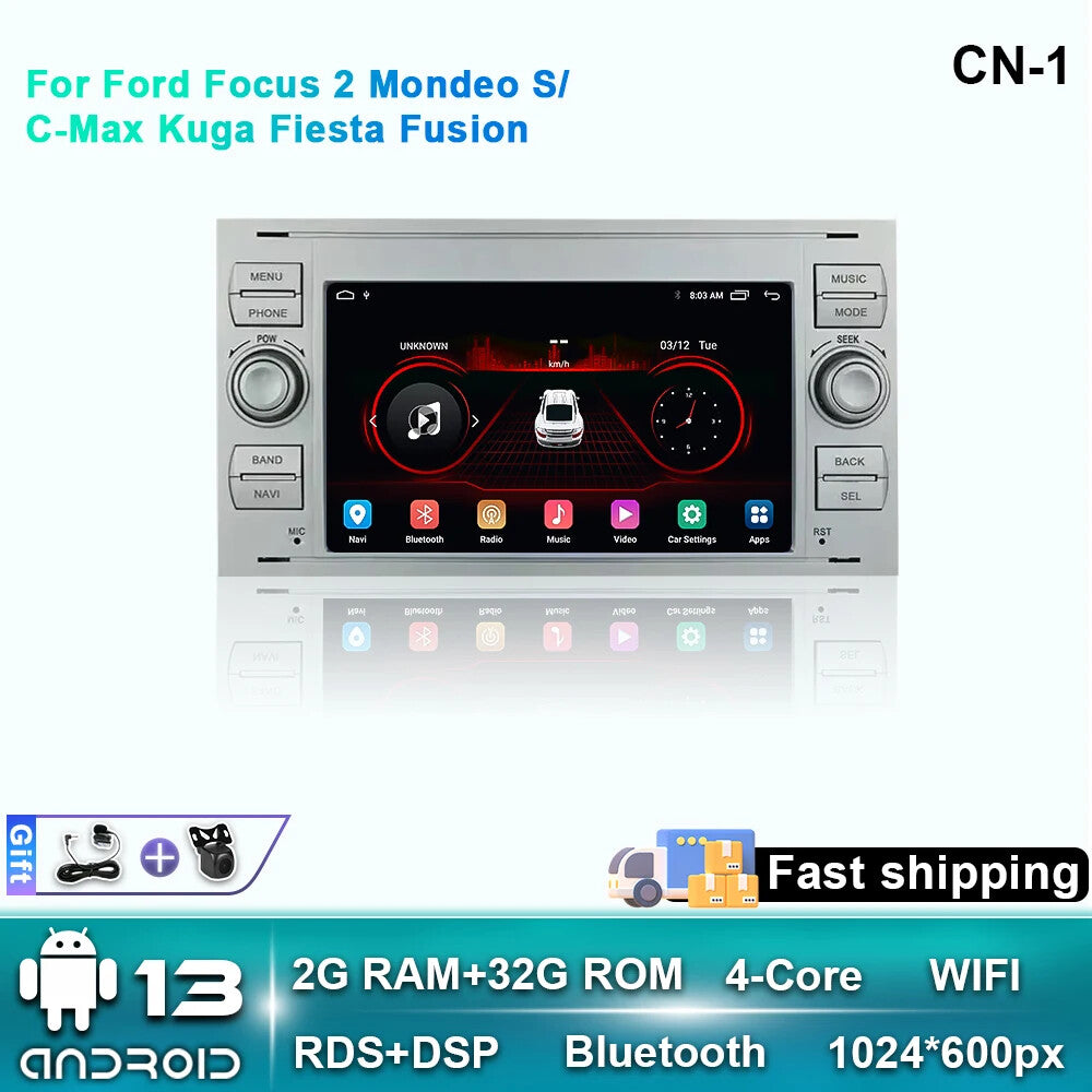 Android for Ford Mondeo S-max Focus C-MAX Kuga Fiesta Fusion Stereo Radio GPS
