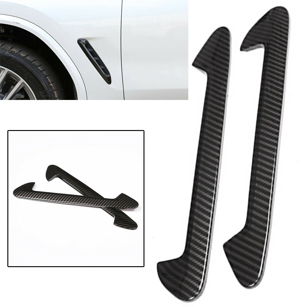 Car Carbon Fiber Style Side Air Fender Vent Trim Fit for BMW X3 G01 X4 G02 2018-2020