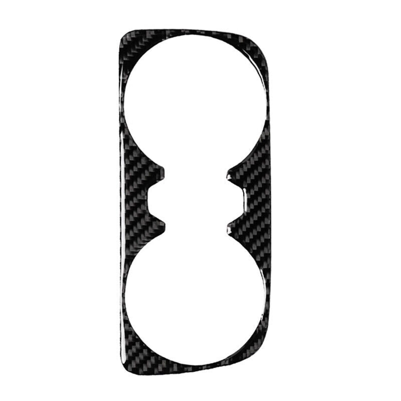 Real Carbon Fiber Car Water Cup Holder Frame Cover Trim for Audi Q7 SQ7 2016-19
