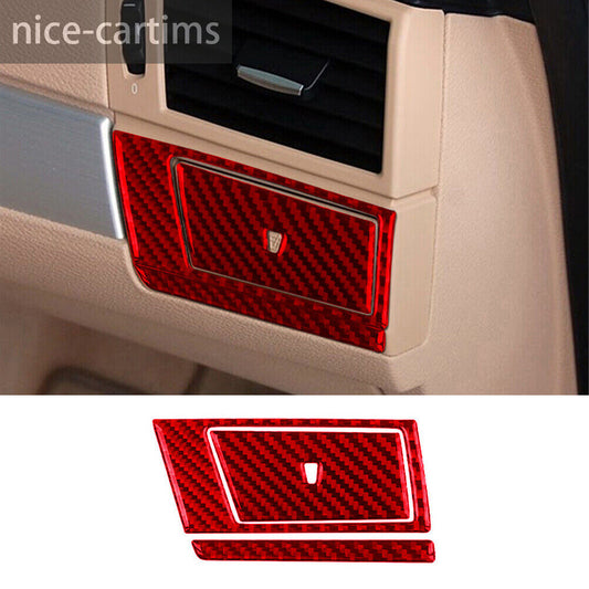 Red Carbon Fiber for Co -pilot Passenger Side Cup Holder Cover for BMW X3 E83 2004-10