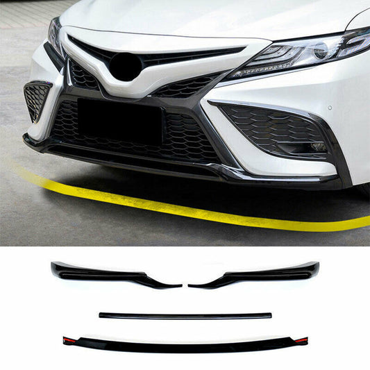 for Toyota for Camry SE XSE 21-23 Gloss Black ABS Front Bumper Bottom Guard Cover 4x
