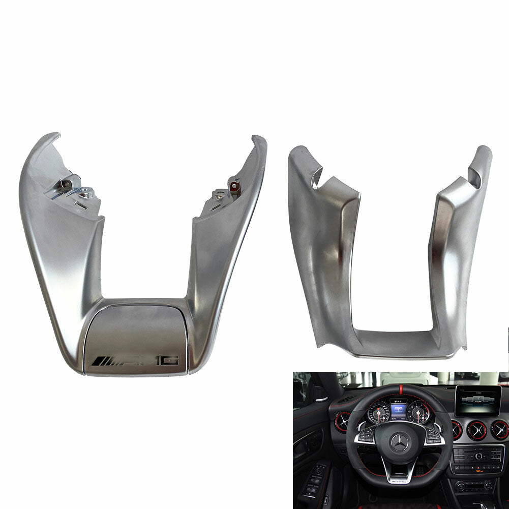 for Mercedes-Benz W117 W213 W218 W205 AMG Style Steering Wheel Low Cover Trim