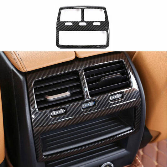 for BMW 5 Series 2018-23 Carbon Fiber ABS Rear Air Outlet Vent Frame Cover Trim