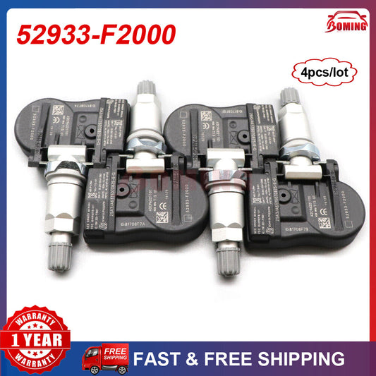 4-pack of new 52933-F2000 TPMS tire pressure sensors suitable for Hyundai for Elantra Kona