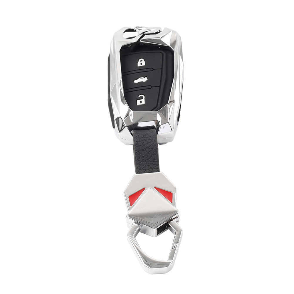Key Fob Case Shell Cover Silver for Audi A3 for A4 for A5 for A6 for A8 Q3 Q5 Q7 R8 S3 S4 S5 S6