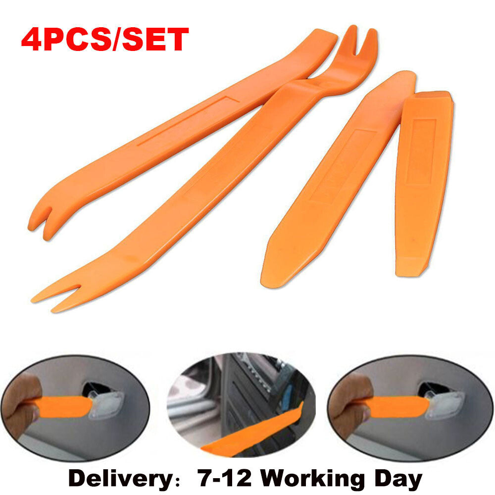 4Pcs Car Removal Pry Open Tool Kit for Radio Audio Stereo Door Trim Dash Panel
