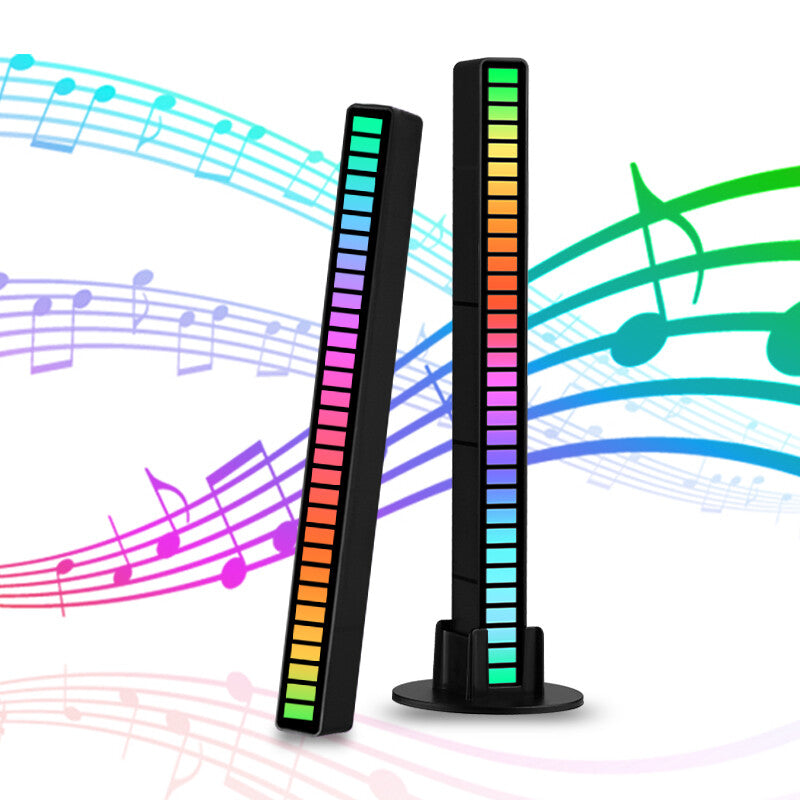 2¡Á RGB Lamp USB Music Sound Control Rhythm LED Car Atmosphere Strip Light Bar