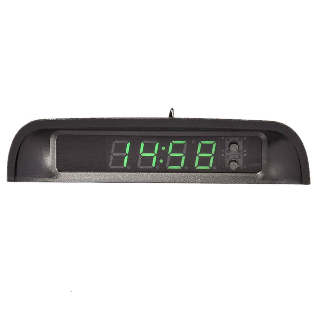 Car Clock Thermometer Solar Powered USB Digital Time Temperature Meter Dashboard